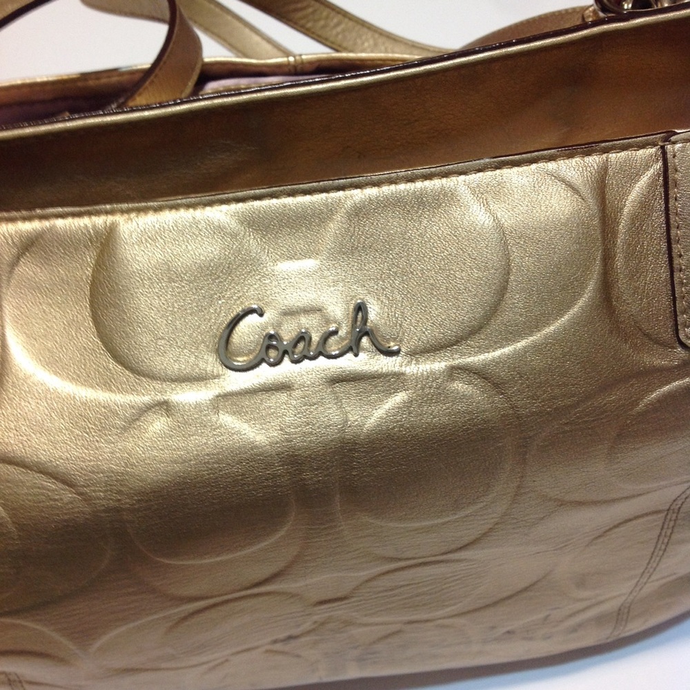 Gold leather Couch handbag